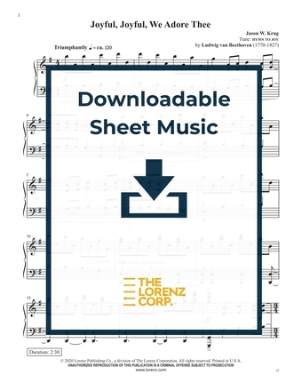 Joyful, Joyful, We Adore Thee - Piano Sheet Music (Digital download)
