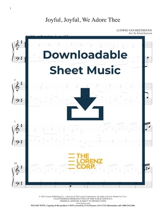 Joyful, Joyful, We Adore Thee - Piano Sheet Music (Digital download)