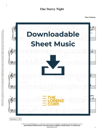 One Starry Night - Piano Sheet Music (Digital download)