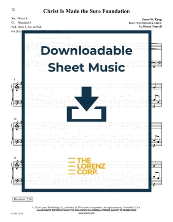 Christ Is Made the Sure Foundation - Organ Sheet Music (Digital download)