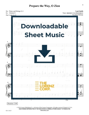 Prepare the Way, O Zion - Organ Sheet Music (Digital download)