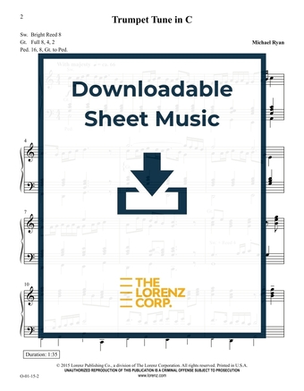 Trumpet Tune in C - Organ Sheet Music (Digital download)