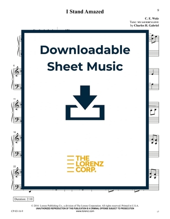 I Stand Amazed - Piano Sheet Music (Digital download)