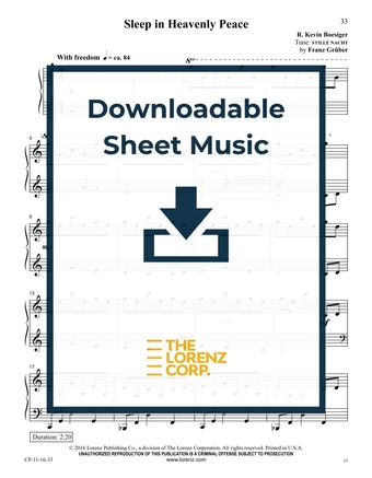 Sleep in Heavenly Peace - Piano Sheet Music (Digital download)