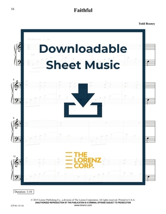 Faithful - Piano Sheet Music (Digital download)