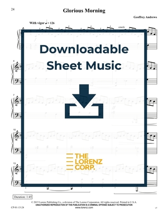 Glorious Morning - Piano Sheet Music (Digital download)