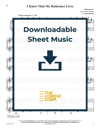 I Know That My Redeemer Lives - Piano Sheet Music (Digital download)