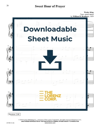 Sweet Hour of Prayer - Piano Sheet Music (Digital download)