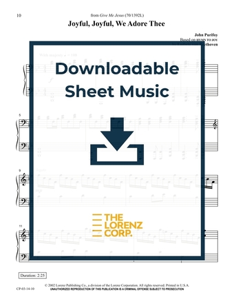 Joyful, Joyful, We Adore Thee - Piano Sheet Music (Digital download)