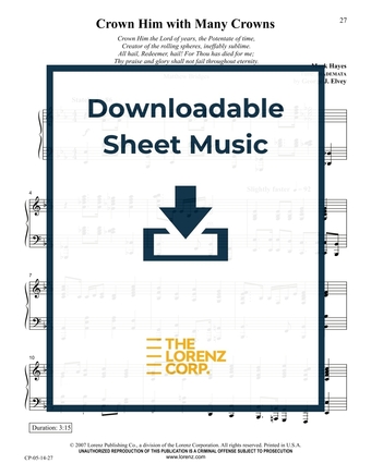 Crown Him with Many Crowns - Piano Sheet Music (Digital download)