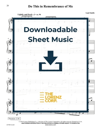 Do This in Remembrance of Me - Piano Sheet Music (Digital download)