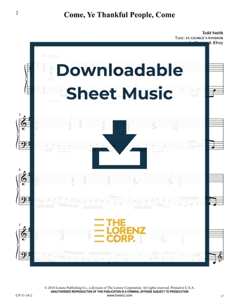 Come, Ye Thankful People, Come - Piano Sheet Music (Digital download)
