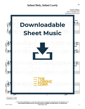 Infant Holy, Infant Lowly - Piano Sheet Music (Digital download)