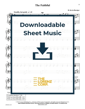The Faithful - Piano Sheet Music (Digital download)