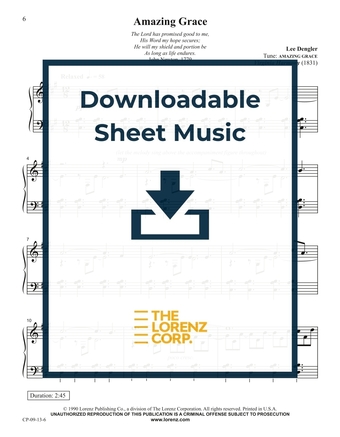 Amazing Grace - Piano Sheet Music (Digital download)