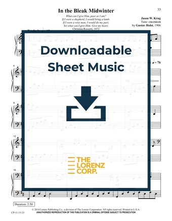 In the Bleak Midwinter - Piano Sheet Music (Digital download)