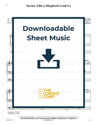 Savior, Like a Shepherd Lead Us - Organ Sheet Music (Digital download)