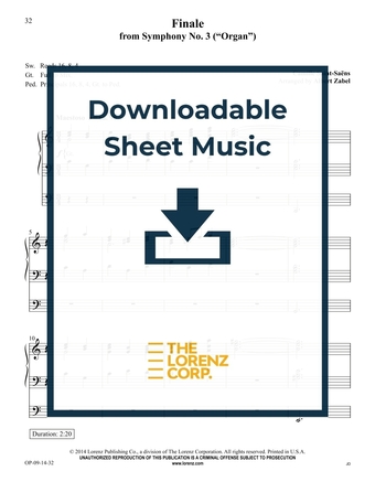Finale from Symphony No. 3 - Organ Sheet Music (Digital download)