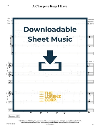 A Charge to Keep I Have - Organ Sheet Music (Digital download)