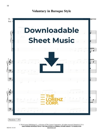 Voluntary in Baroque Style - Organ Sheet Music (Digital download)