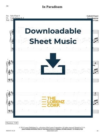 In Paradisum - Organ Sheet Music (Digital download)