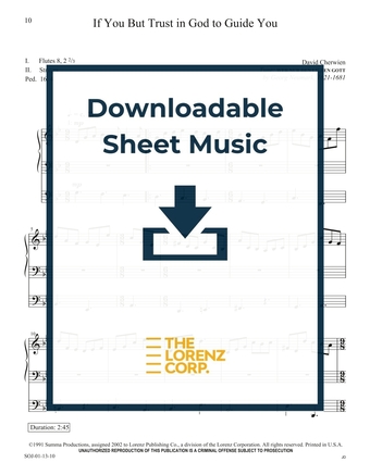 If You But Trust in God to Guide You - Organ Sheet Music (Digital download)