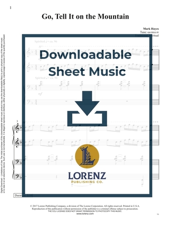Go, Tell It on the Mountain (Piano 4-hand duet) - Downloadable Sheet Music