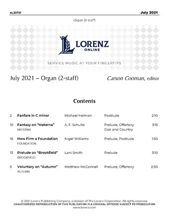 Lorenz Online - Organ, July 2021 - Subscription bundle (Digital download)
