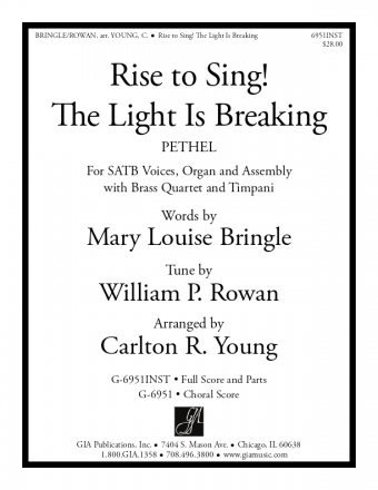 Rise to Sing! The Light Is Breaking - Full Score and Parts
