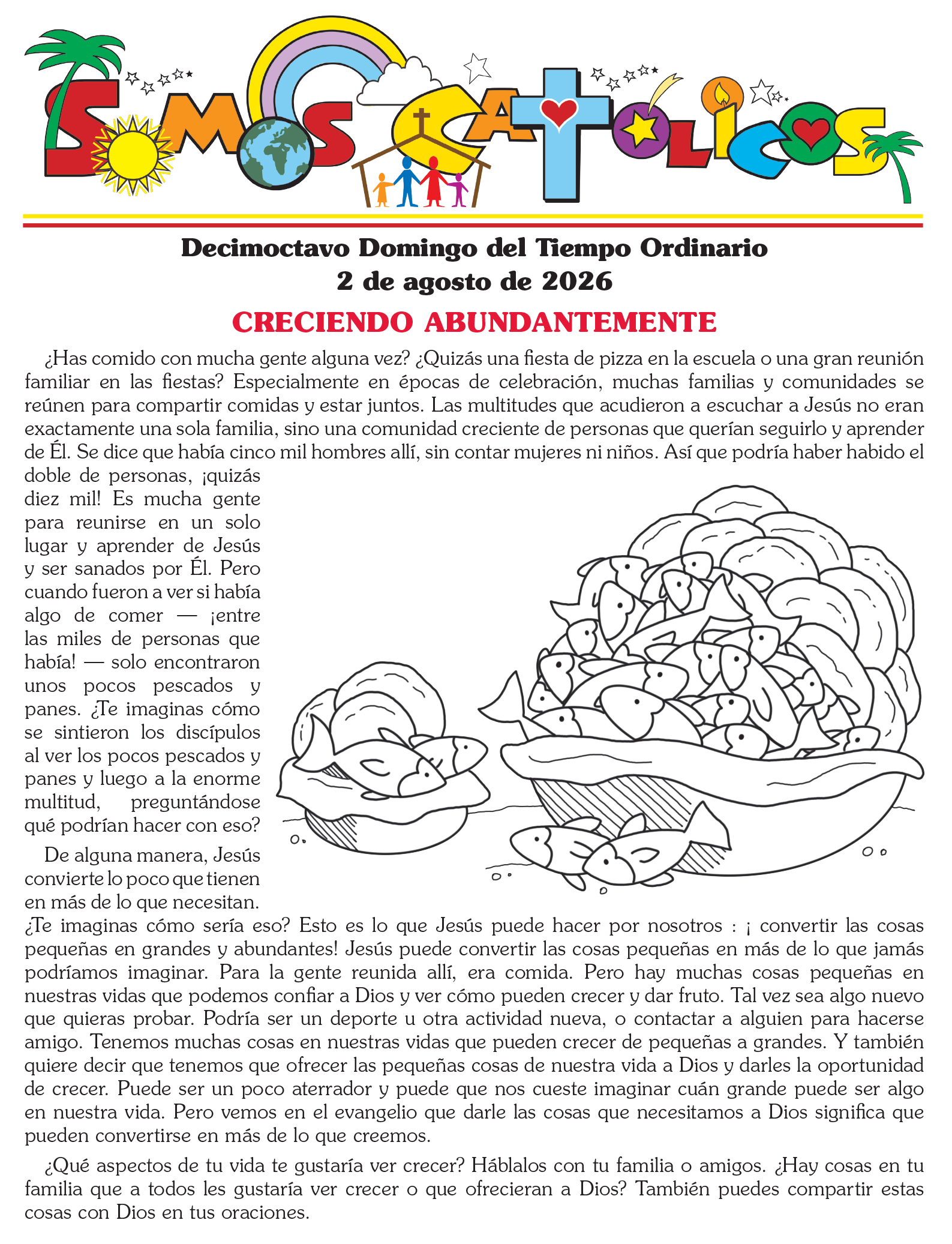 Somos Católicos: Los Boletines de Niños