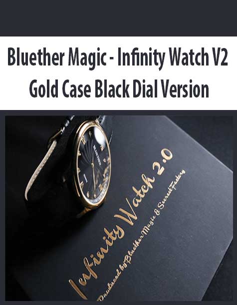 Bluether Magic - Infinity Watch V2 – Gold Case Black Dial Version