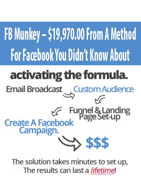 FB Munkey – $19,970.00 From A Method For Facebook You Didn’t Know About