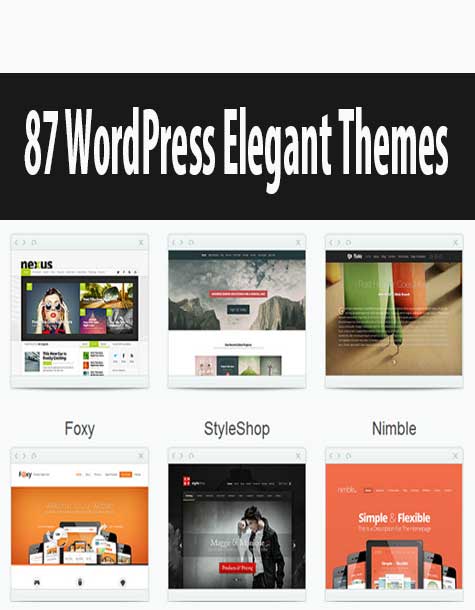 87 WordPress Elegant Themes