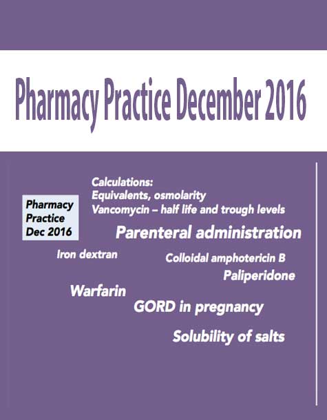 Sharon Tang - Pharmacy Practice December 2016
