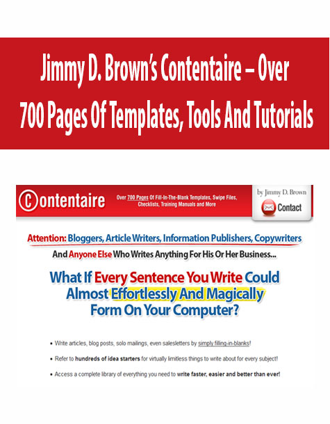 Jimmy D. Brown’s Contentaire – Over 700 Pages Of Templates, Tools And Tutorials