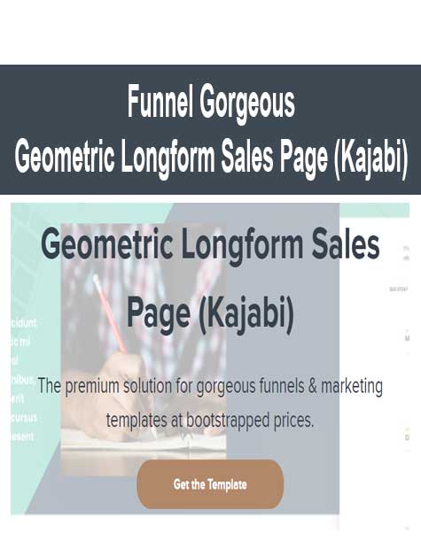 Funnel Gorgeous - Geometric Longform Sales Page (Kajabi)