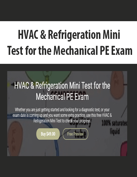 HVAC & Refrigeration Mini Test for the Mechanical PE Exam