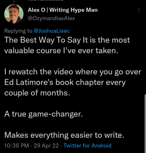 The Best Way To Say It By Joshua Lisec