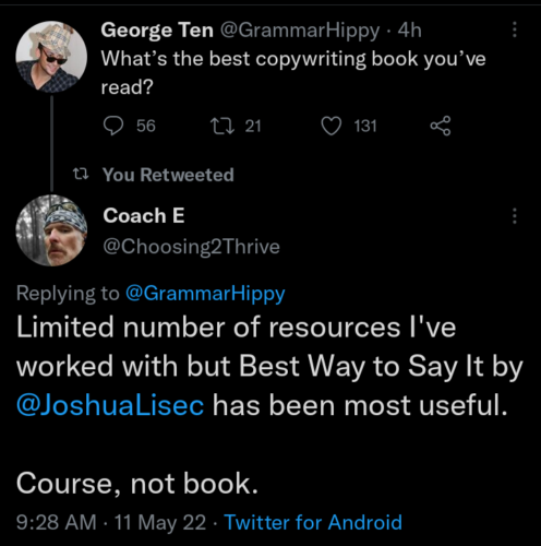 The Best Way To Say It By Joshua Lisec