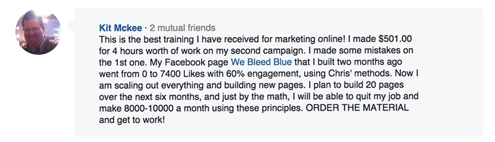 REAL FEEDBACK FROM REAL STUDENTS Dark Post Profits 1.0 was one of the top courses online that taught FB™ advertising, and here is some REAL feedback from students who went through the first course!