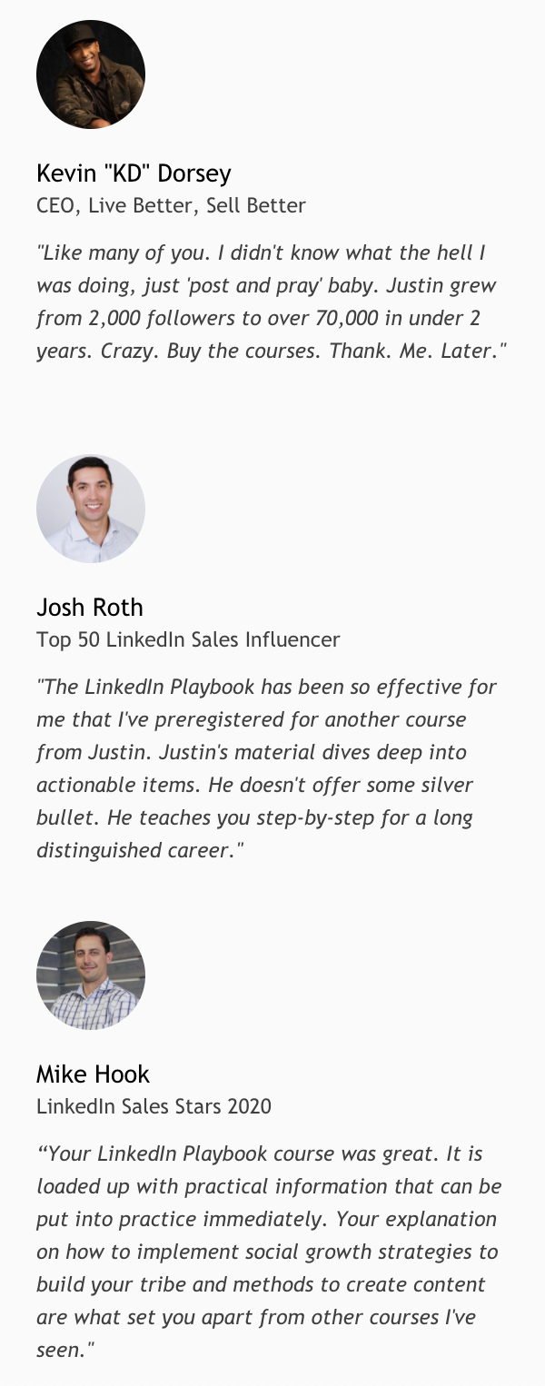 The LinkedIn Playbook By Justin Welsh 