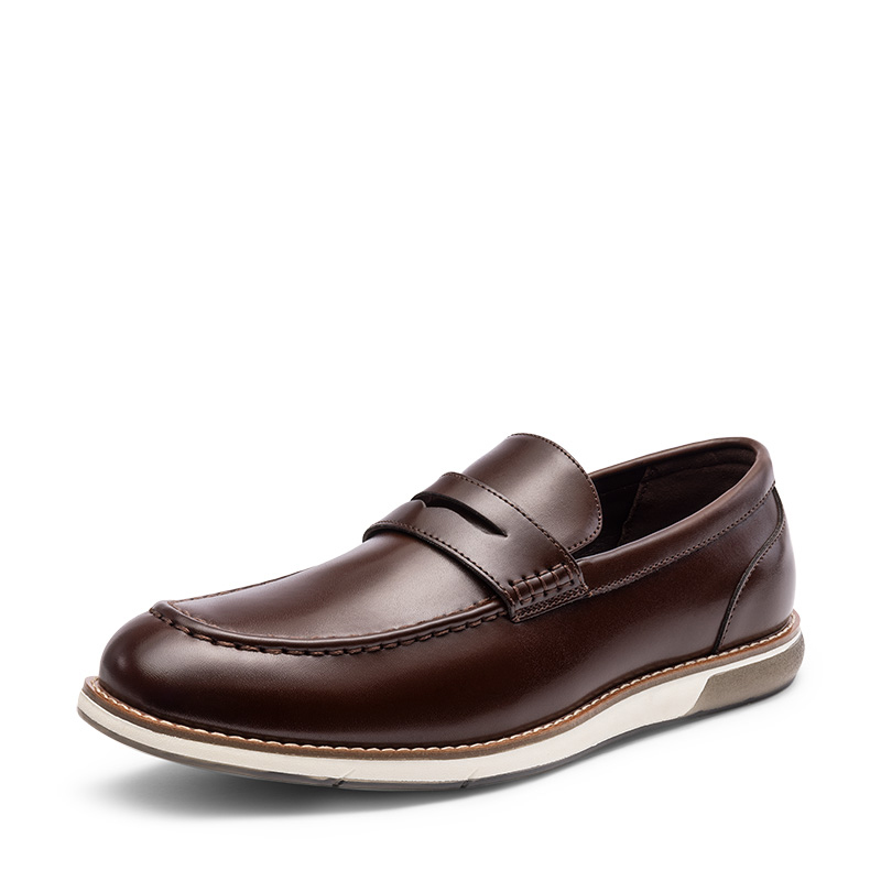 BRUNO MARC Men s Vegan Leather Slip On Penny Loafers