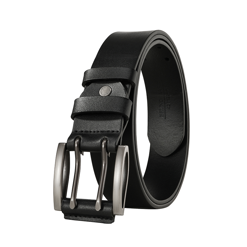 BRUNO MARC Men s Leather Double Prong Dress Belts