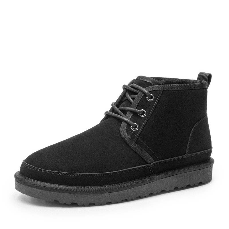 BRUNO MARC Men s Suede Fur Snow Boots