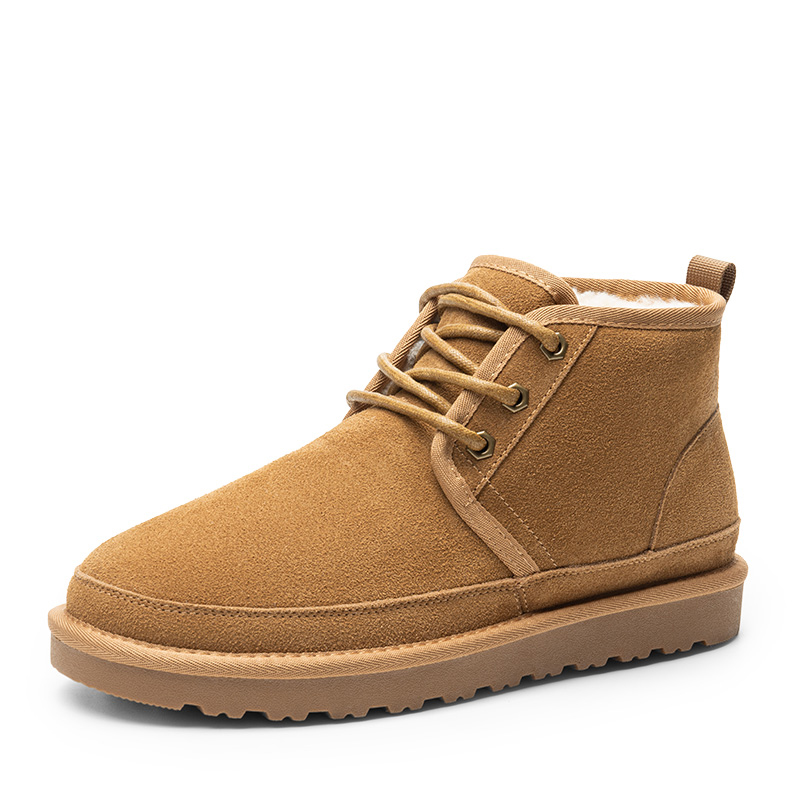 BRUNO MARC Men s Suede Fur Snow Boots
