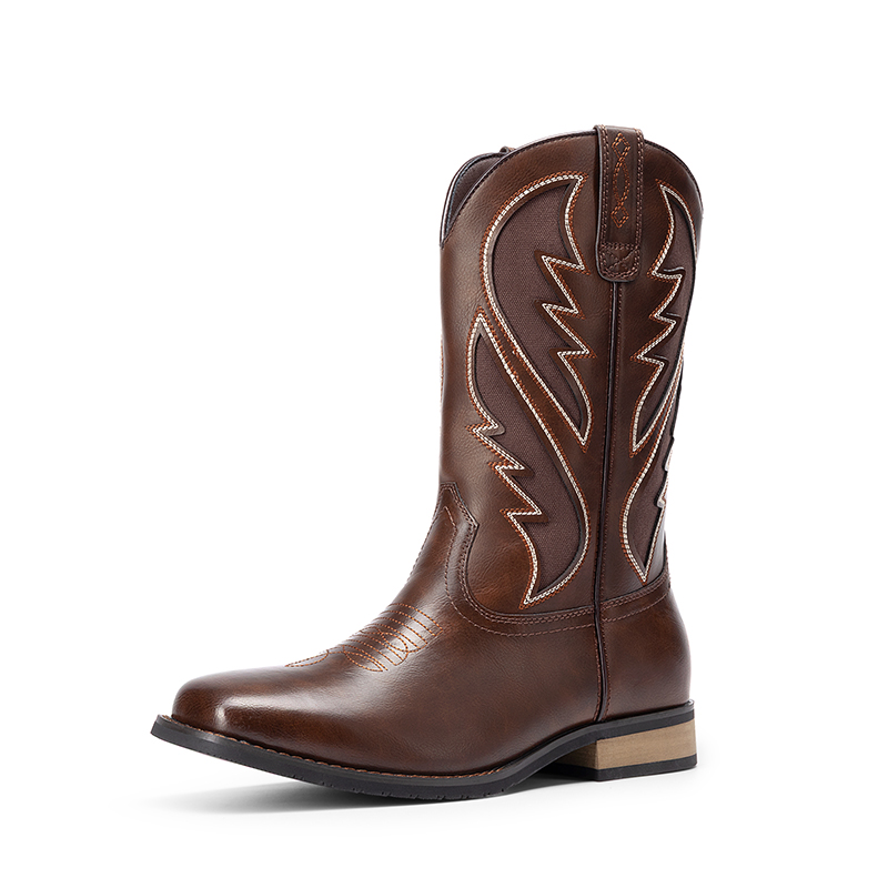 BRUNO MARC Men s Embroidered Western Cowboy Boots