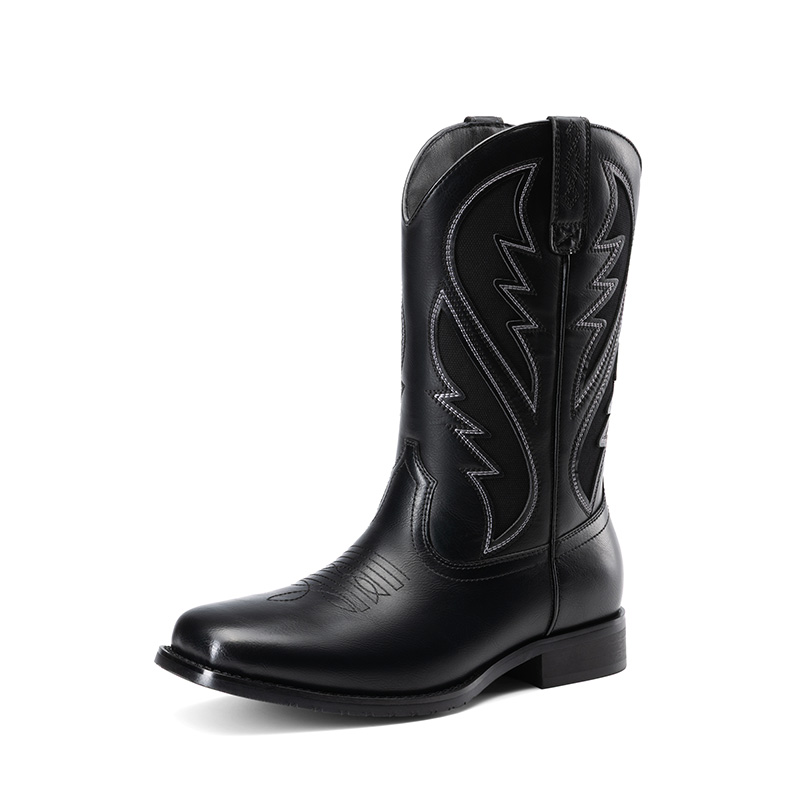 BRUNO MARC Men s Embroidered Western Cowboy Boots