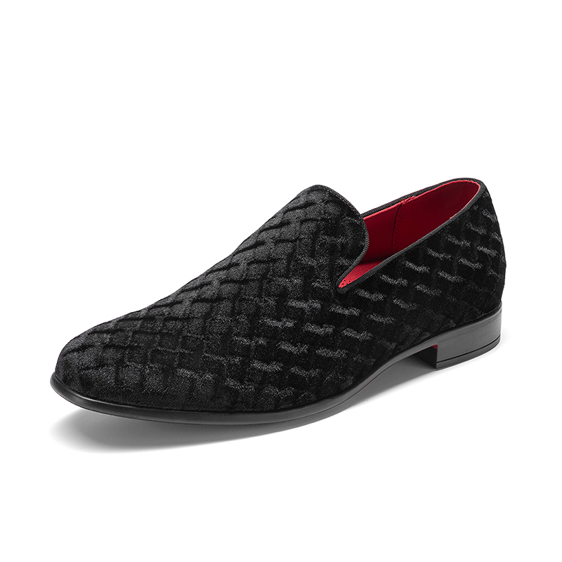 BRUNO MARC Men's Dress Velvet Tuxedo Loafers