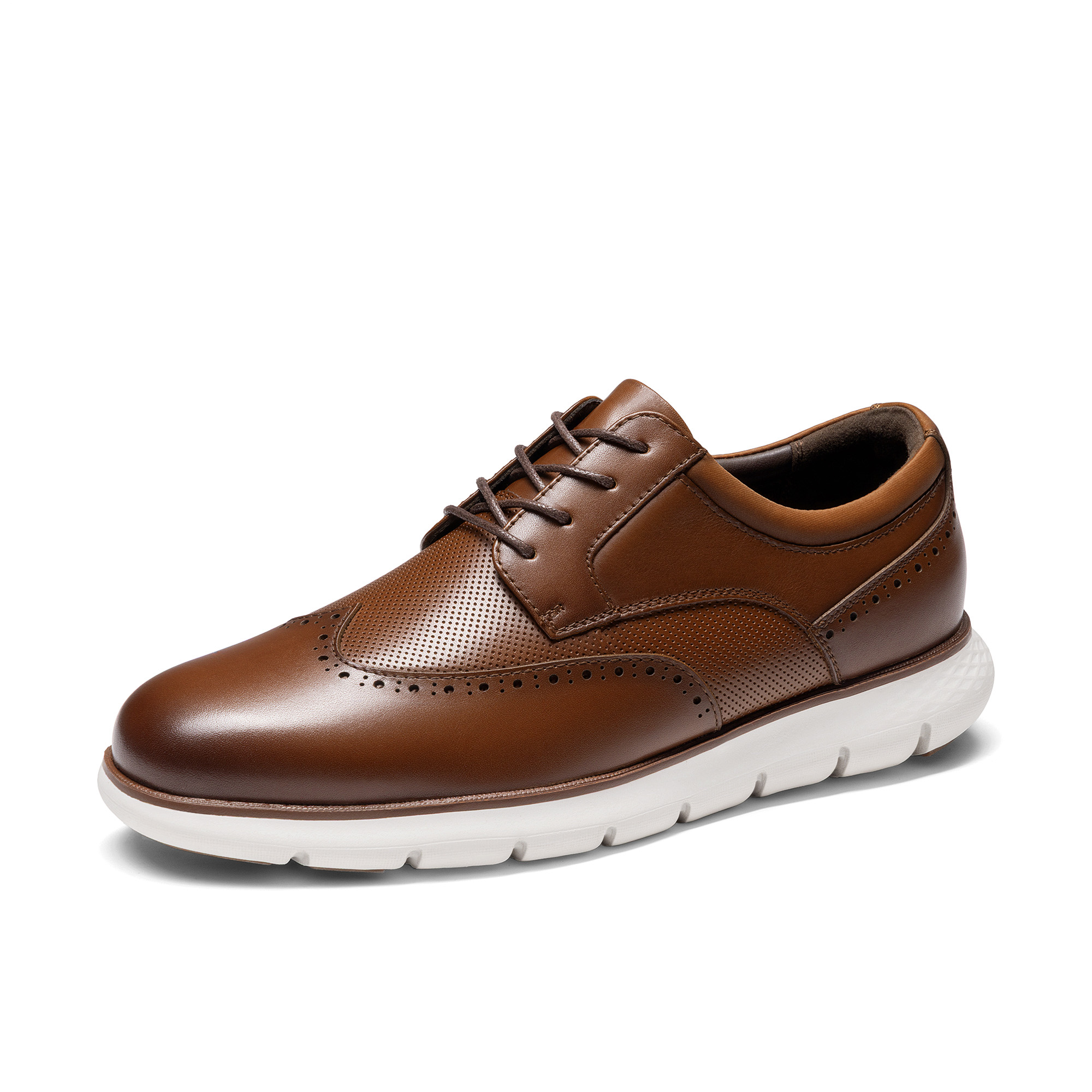 BRUNO MARC Crafture Leather  Men s Lightweight Cushioning Wingtip Leather Dress Oxfords