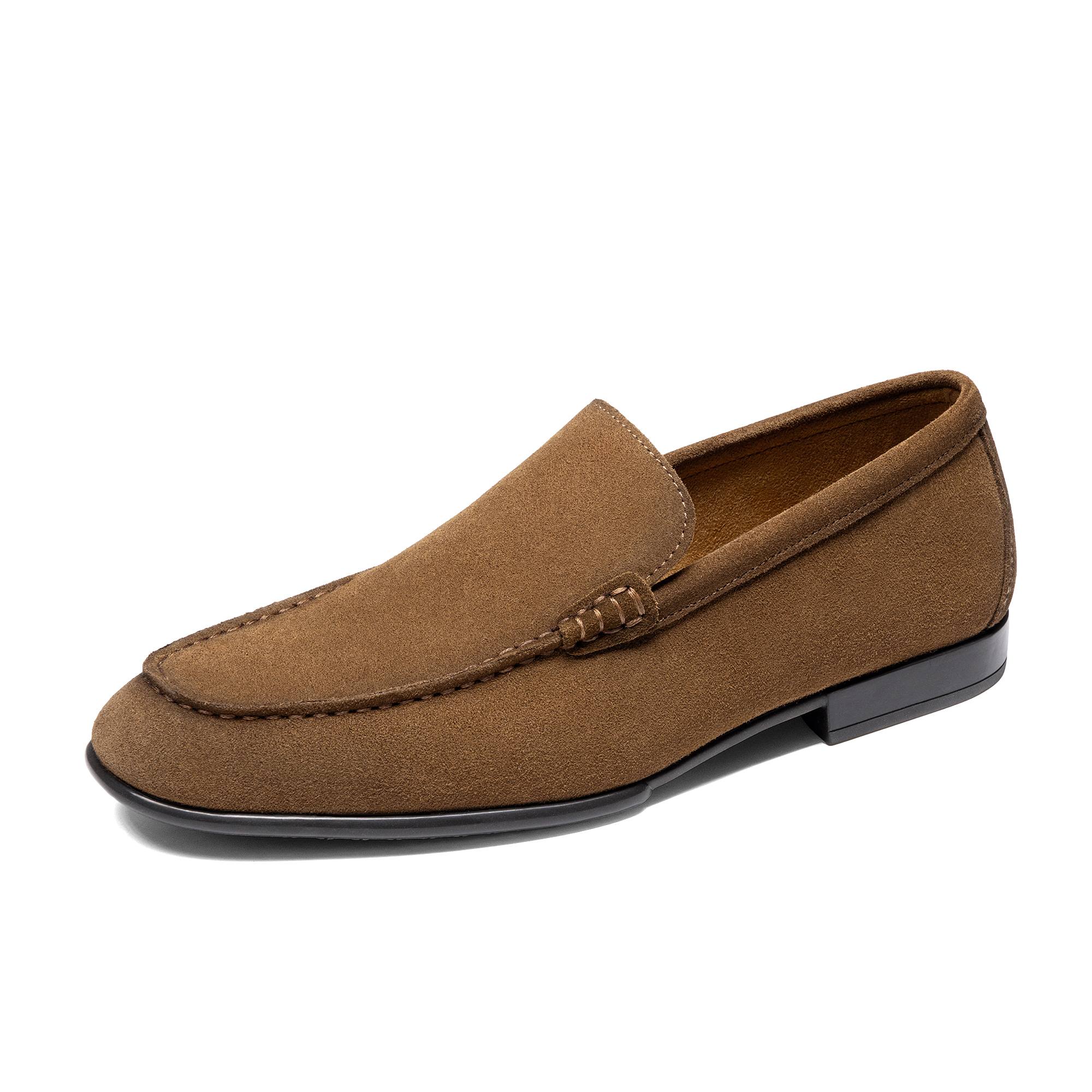 BRUNO MARC Crafture Leather Men s Classic Slip on Leather Suede Dress Loafers